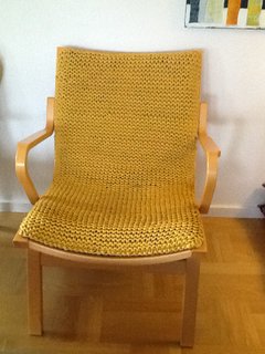 Min nye homemade strikkede stol