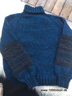 Sweater med rmer lavet ud af reste-garn